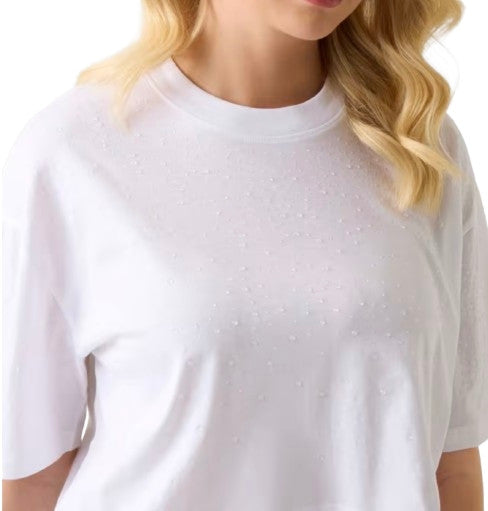 T-shirt donna Guess con strass bianco ES26GU79 W6GI42K3582 G011