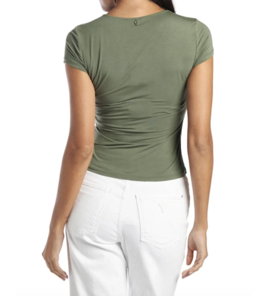 Top donna Guess Emmie pearl oyster verde militare ES26GU75 W6GP37K3252 A838