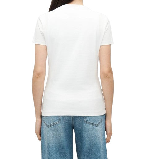 T-shirt donna Guess con logo flowers bianco ES26GU76 W6GI12K3027 G011