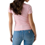 T-shirt donna Guess con strass rosa ES26GU20 W6RI24J1314 A627