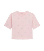 T-shirt donna Guess con strass logo 4G rosa ES26GU72 V6GI18K2985 G63M