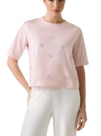 T-shirt donna Guess con strass logo 4G rosa ES26GU72 V6GI18K2985 G63M