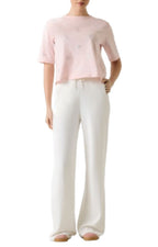 T-shirt donna Guess con strass logo 4G rosa ES26GU72 V6GI18K2985 G63M