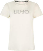 T-shirt donna Liu Jo white milk ES26LJ03 TA6056 JS923 M9136