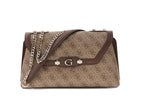 Borsa donna Guess Lindsey latte logo/ brown B27GU09 SG974921