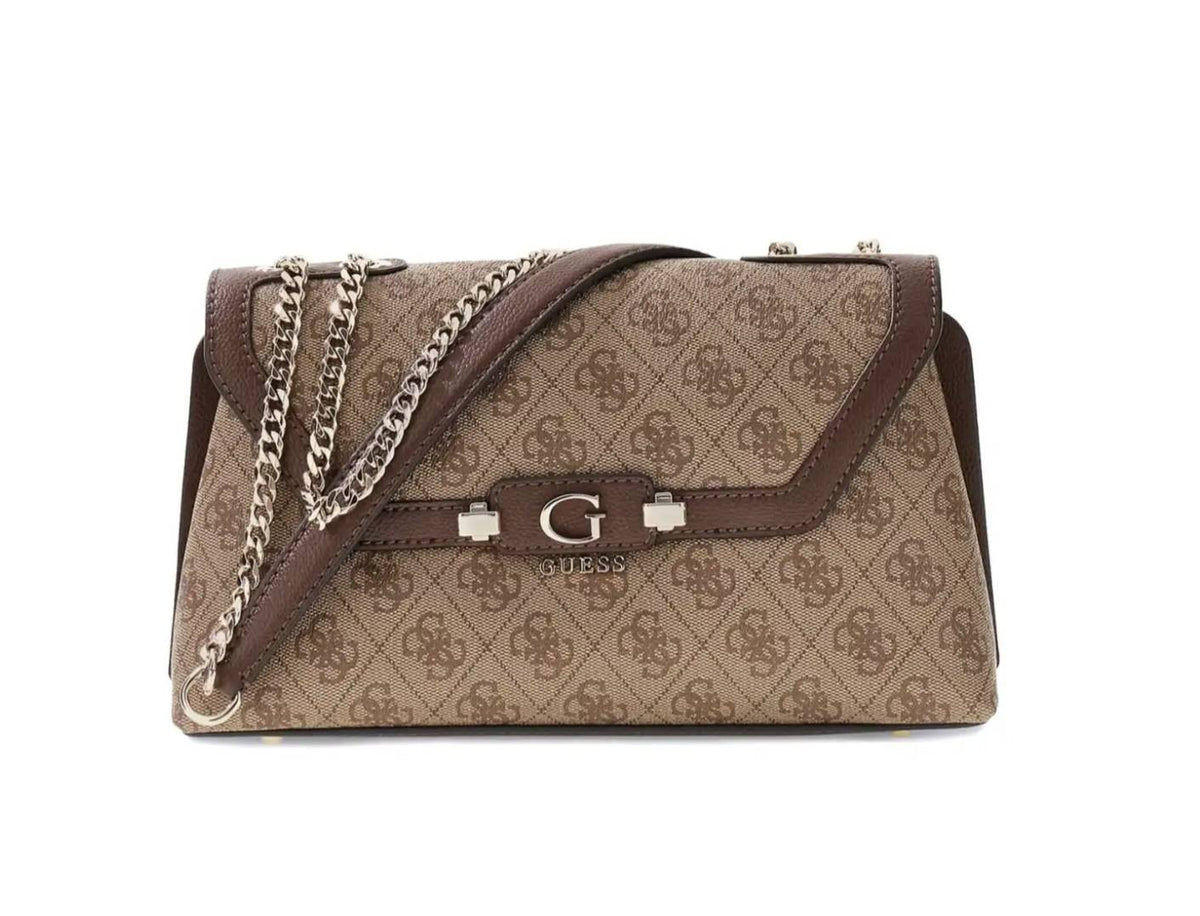 Borsa donna Guess Lindsey latte logo/ brown B27GU09 SG974921