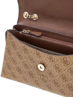 Borsa donna Guess Lindsey latte logo/ brown B27GU09 SG974921