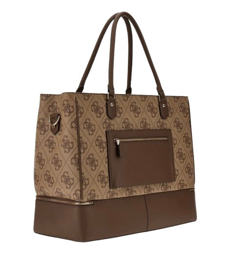 Borsa da viaggio Guess Berta travel latte logo/ brown B27GU11 OB8688415