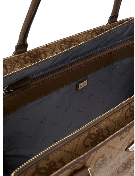 Borsa da viaggio Guess Berta travel latte logo/ brown B27GU11 OB8688415