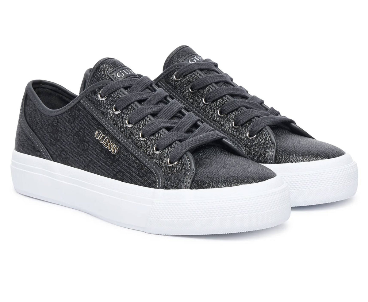 Scarpe donna sneaker Guess Jelexa10 in ecopelle coal logo D27GU06 FLTJ10FAL12