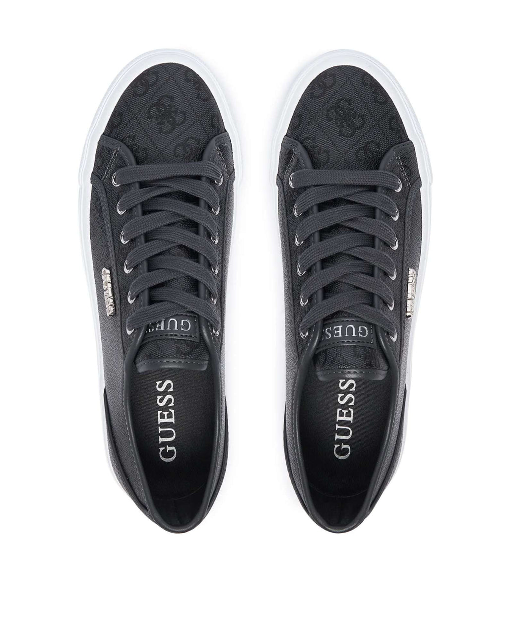 Scarpe donna sneaker Guess Jelexa10 in ecopelle coal logo D27GU06 FLTJ10FAL12