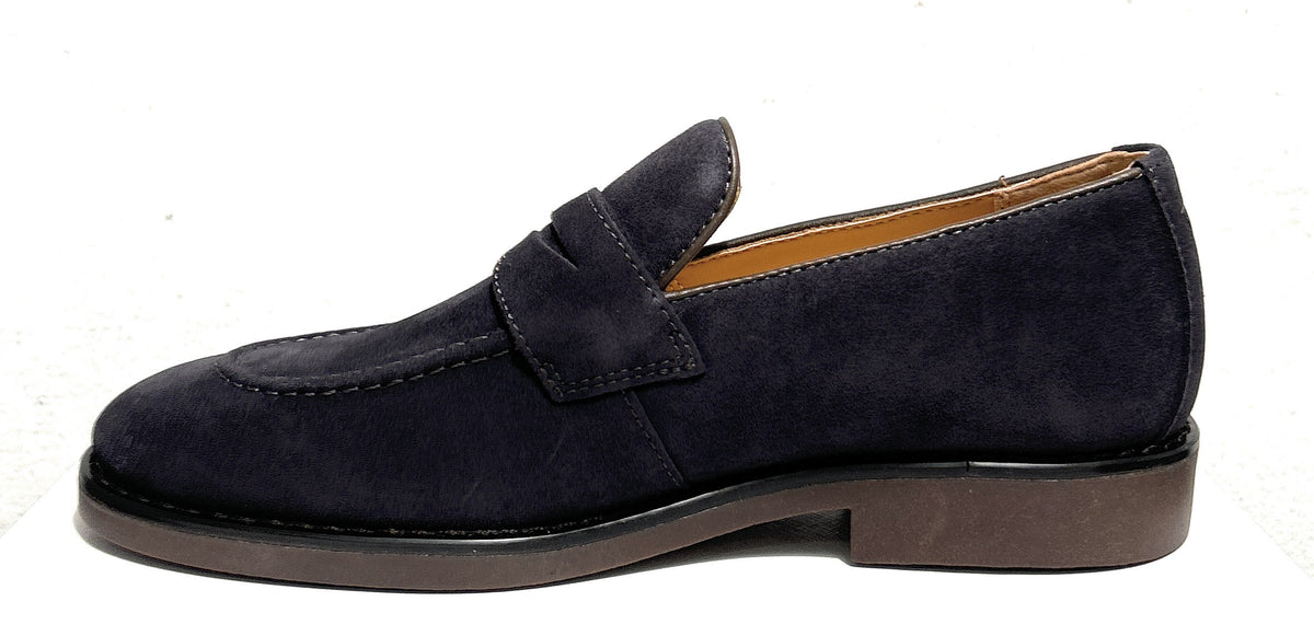 Scarpe uomo mocassino Guess Driftkin in pelle scamosciata blue U27GU03 FMTDRISUE14