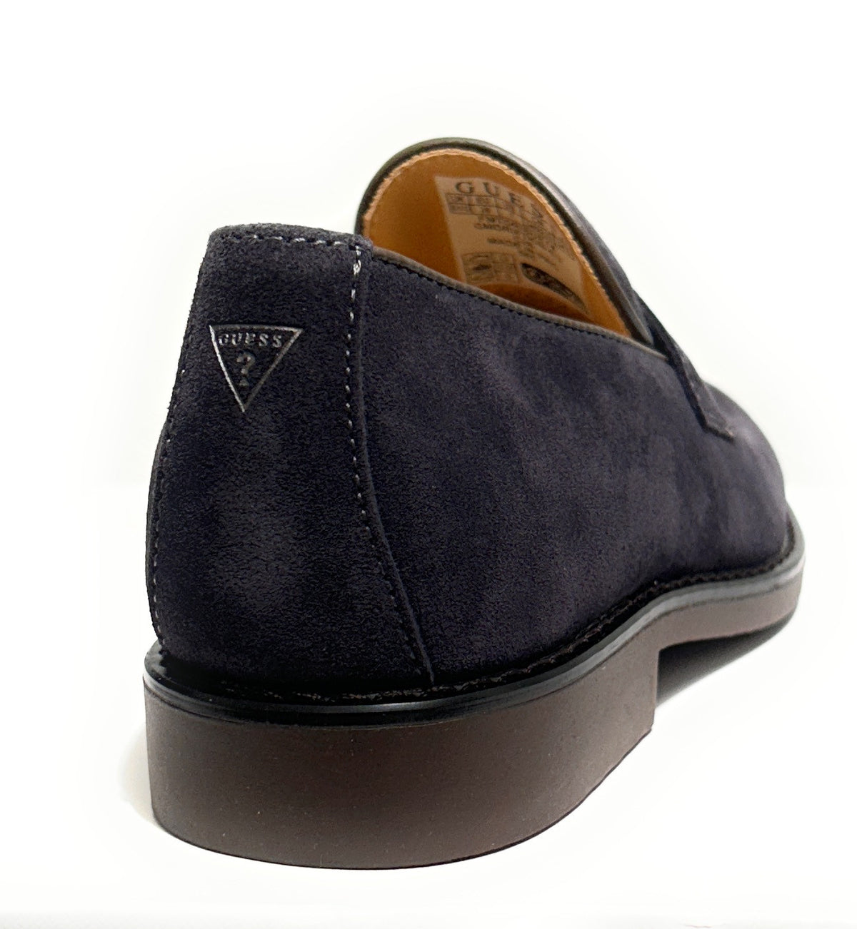 Scarpe uomo mocassino Guess Driftkin in pelle scamosciata blue U27GU03 FMTDRISUE14