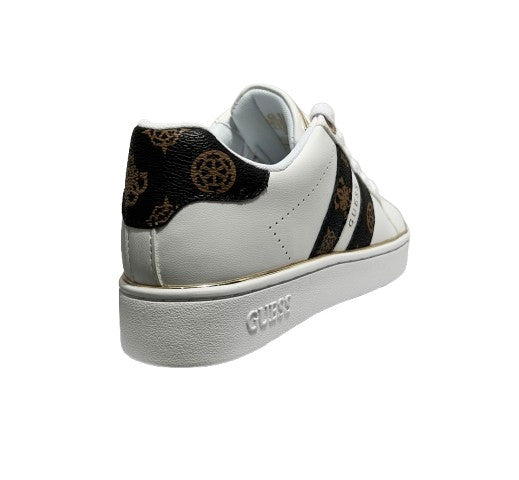 Scarpe donna sneaker Guess Barlie white/brown D27GU08 FLTBRLELE12