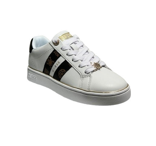 Scarpe donna sneaker Guess Barlie white/brown D27GU08 FLTBRLELE12