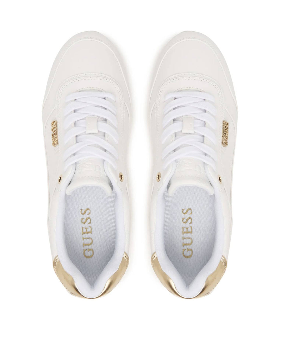 Scarpe donna sneaker Guess Hansin4 white/platino D27GU17 FLJHN4ELE12