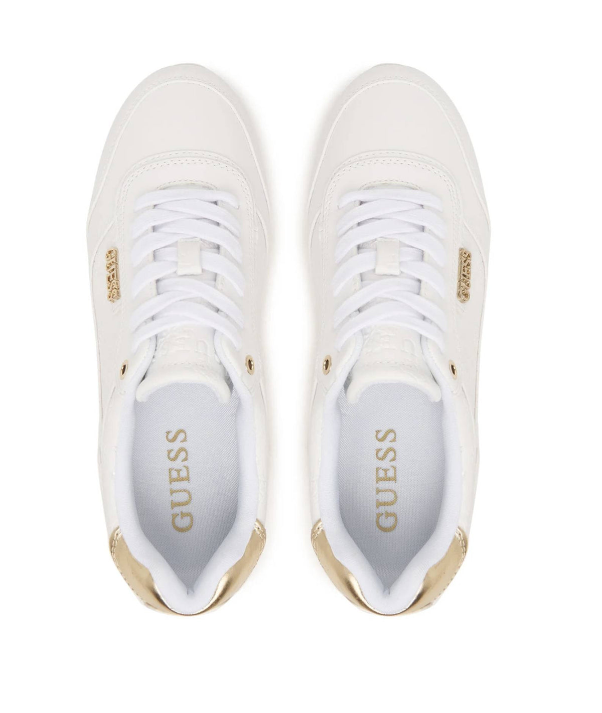 Scarpe donna sneaker Guess Hansin4 white/platino D27GU17 FLJHN4ELE12