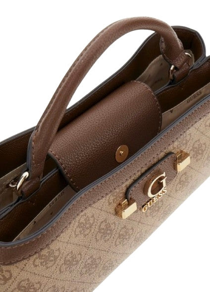 Borsa donna Guess Lindsey latte logo B27GU82 SG974905
