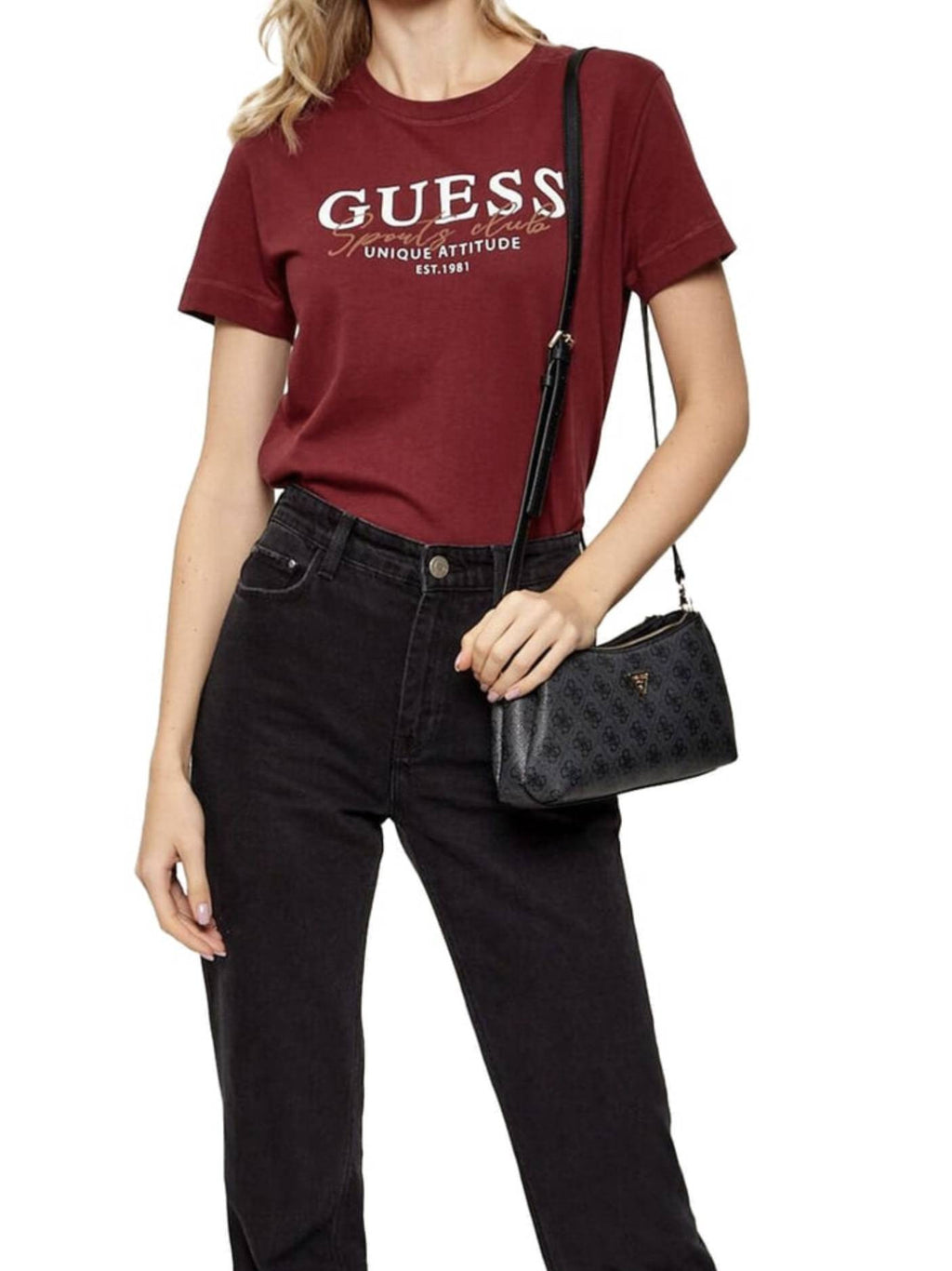 Borsa Guess tracolla Noelle II mini shoulder xbody coal logo B27GU87 BG967273