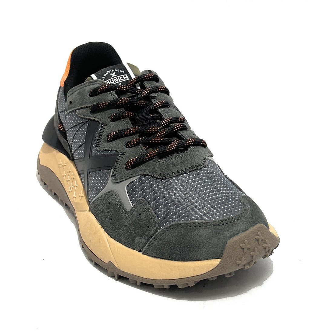 Scarpe Munich sneaker Shibuya 50 pelle scamosciata/ tessuto verde U27MU07 9880050
