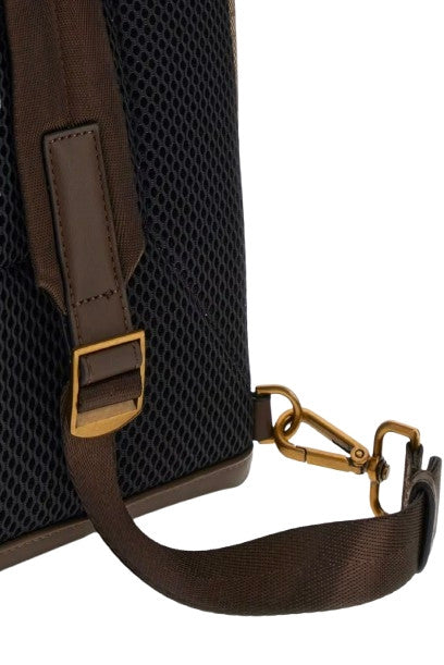 Borsa Guess uomo zaino monospalla Milano beige/brown UB27GU01 HMMILOP6202