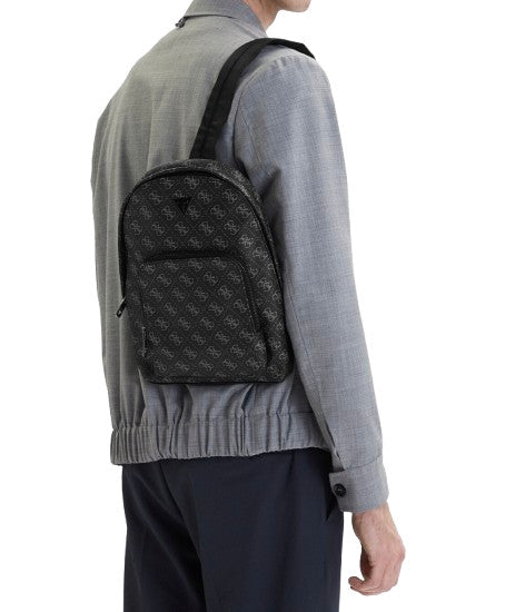 Borsa Guess uomo zaino monospalla Milano beige/black UB27GU06 HMMILOP6202