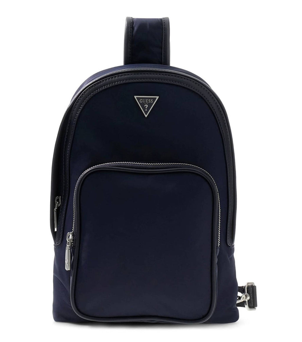 Borsa Guess uomo zaino monospalla Milano nylon blu UB27GU08 HMMINYP6302