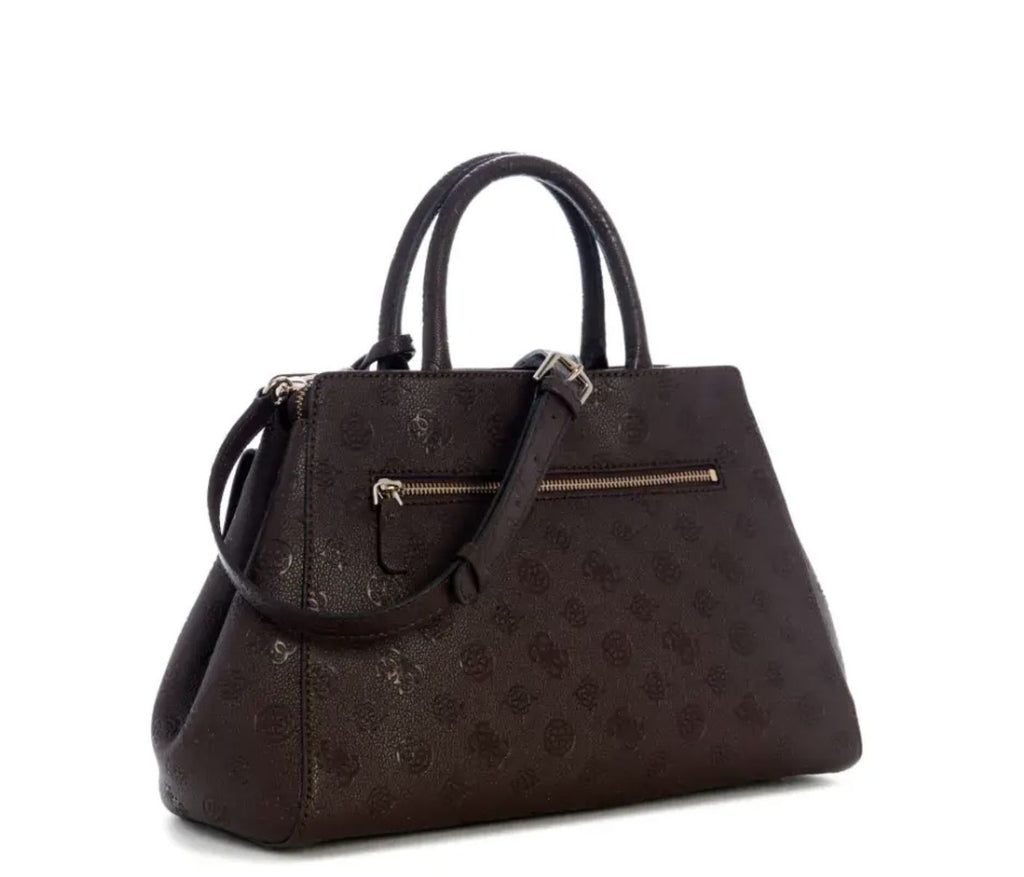 Borsa donna Guess mano/spalla Blake large satchel brown logo B27GU125 PD222207