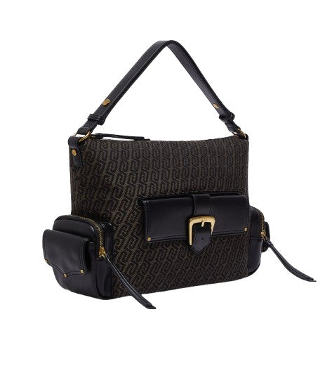 Borsa donna Liu-jo Rocsana M Hobo testa di moro B27LJ03 AF6016 T378A