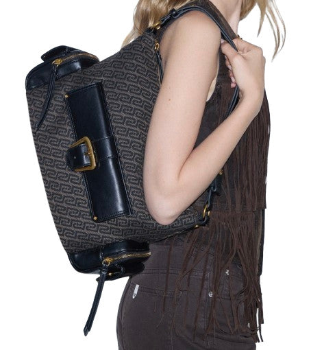 Borsa donna Liu-jo Rocsana M Hobo testa di moro B27LJ03 AF6016 T378A