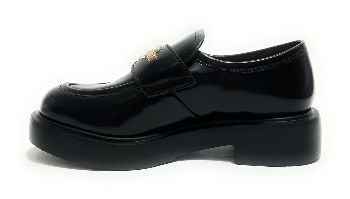 Scarpe Love Moschino mocassino donna in pelle nero D27MO02 JA10404G1PJD0000