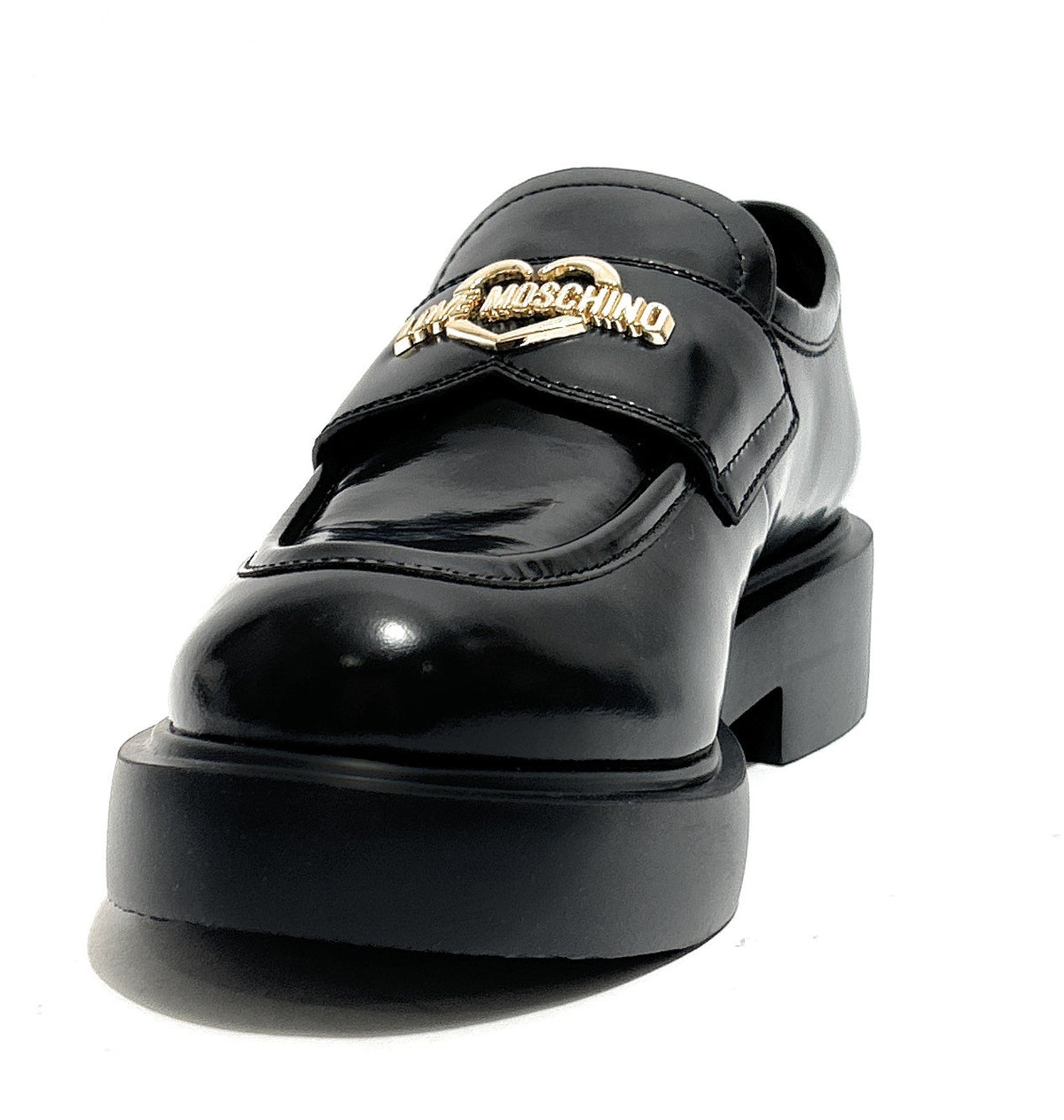 Scarpe Love Moschino mocassino donna in pelle nero D27MO02 JA10404G1PJD0000