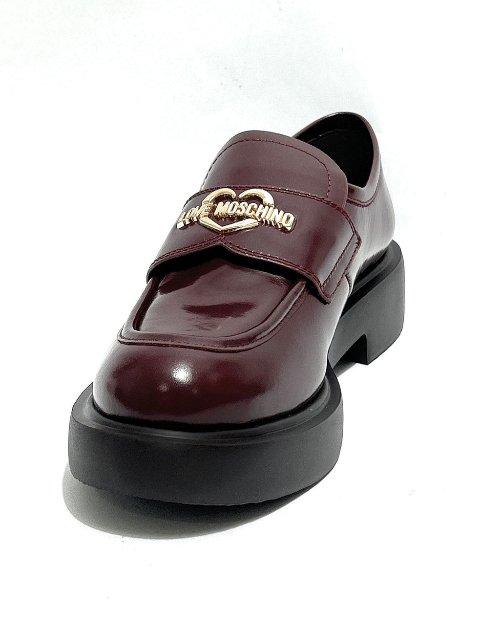 Scarpe Love Moschino mocassino donna in pelle vino D27MO05 JA10404G1PJD0552