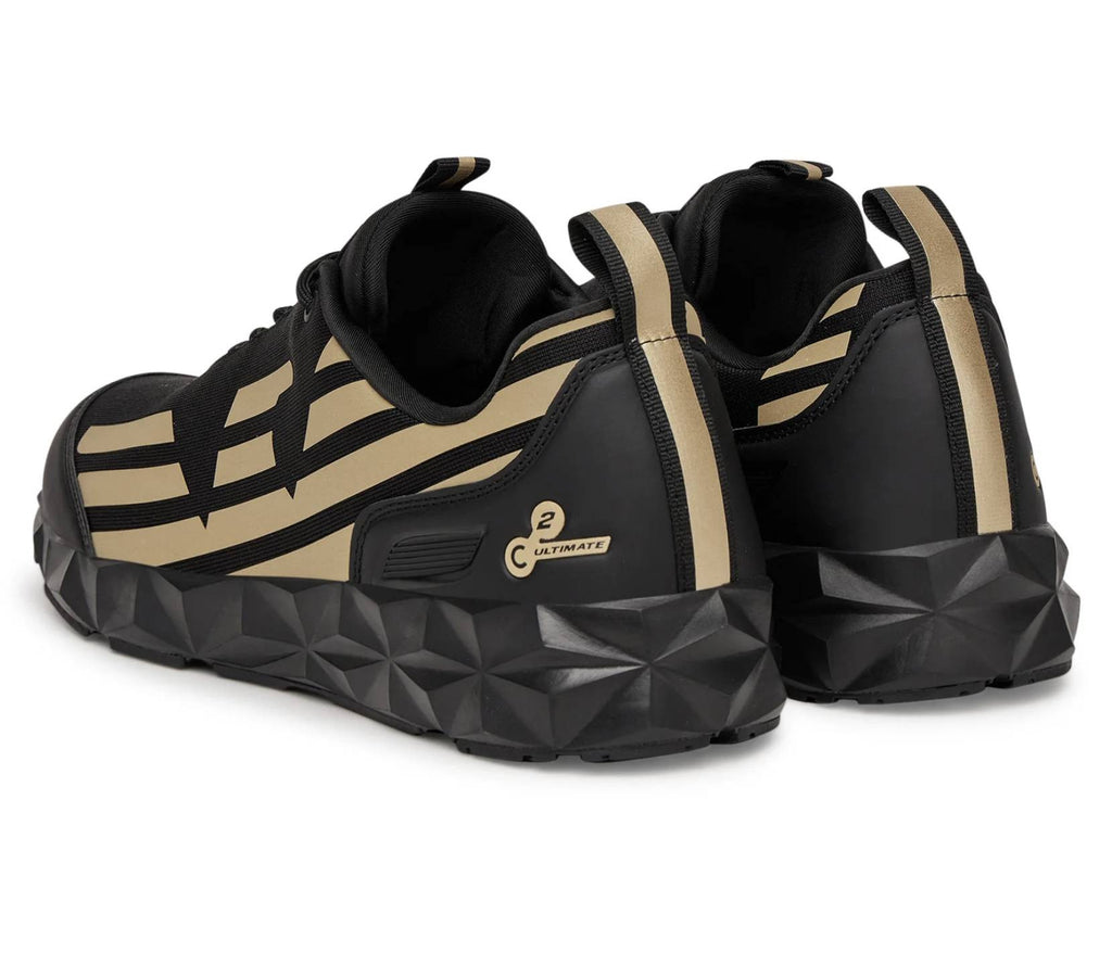 Sneaker EA7 Emporio Armani Ultimate C2 Kombat Core triple black/ light gold U27EA01 X8X217 XK433 R969