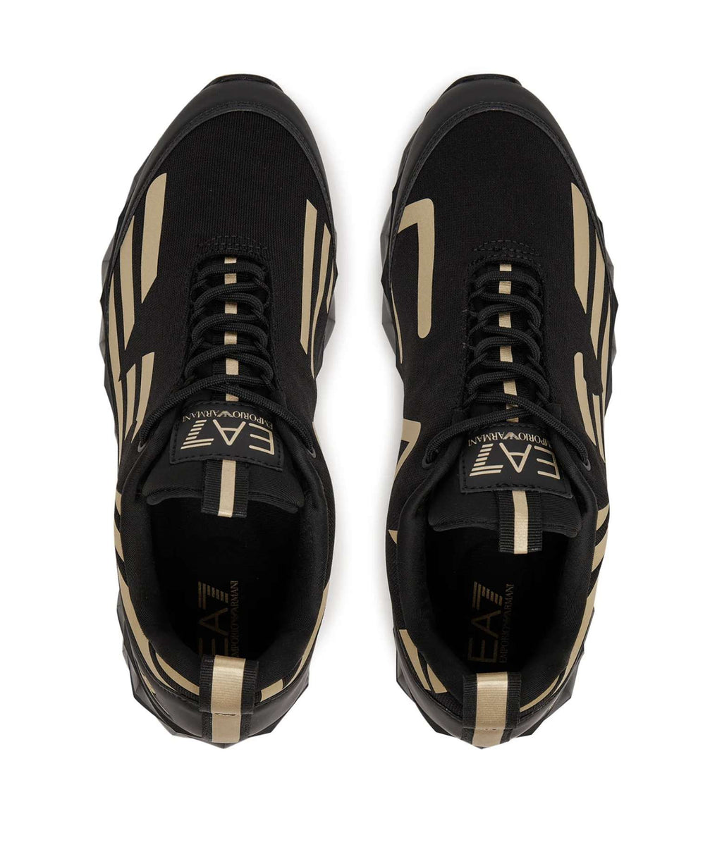 Sneaker EA7 Emporio Armani Ultimate C2 Kombat Core triple black/ light gold U27EA01 X8X217 XK433 R969