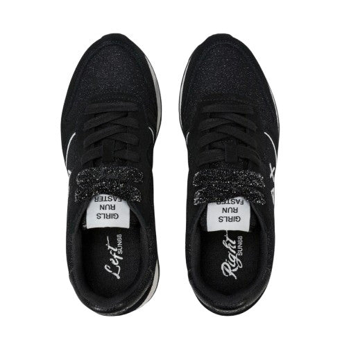 Sneaker Sun68 Ally glitter textile 11 nero D27SU10 Z46204