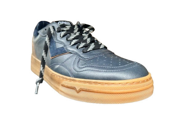 Scarpe uomo 4B12 sneaker blu/ brown U27QB04 HYPER-U3023