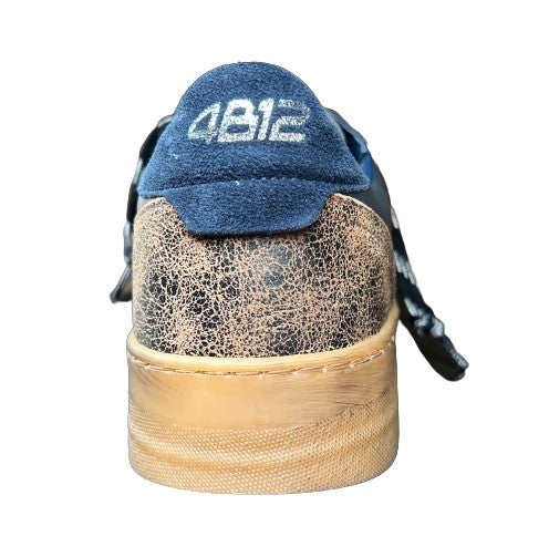 Scarpe uomo 4B12 sneaker blu/ brown U27QB04 HYPER-U3023
