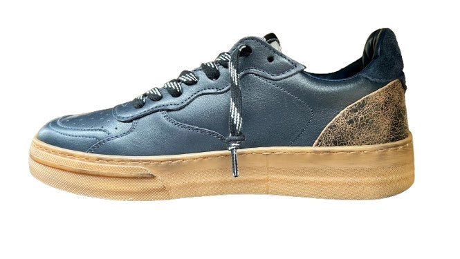 Scarpe uomo 4B12 sneaker blu/ brown U27QB04 HYPER-U3023