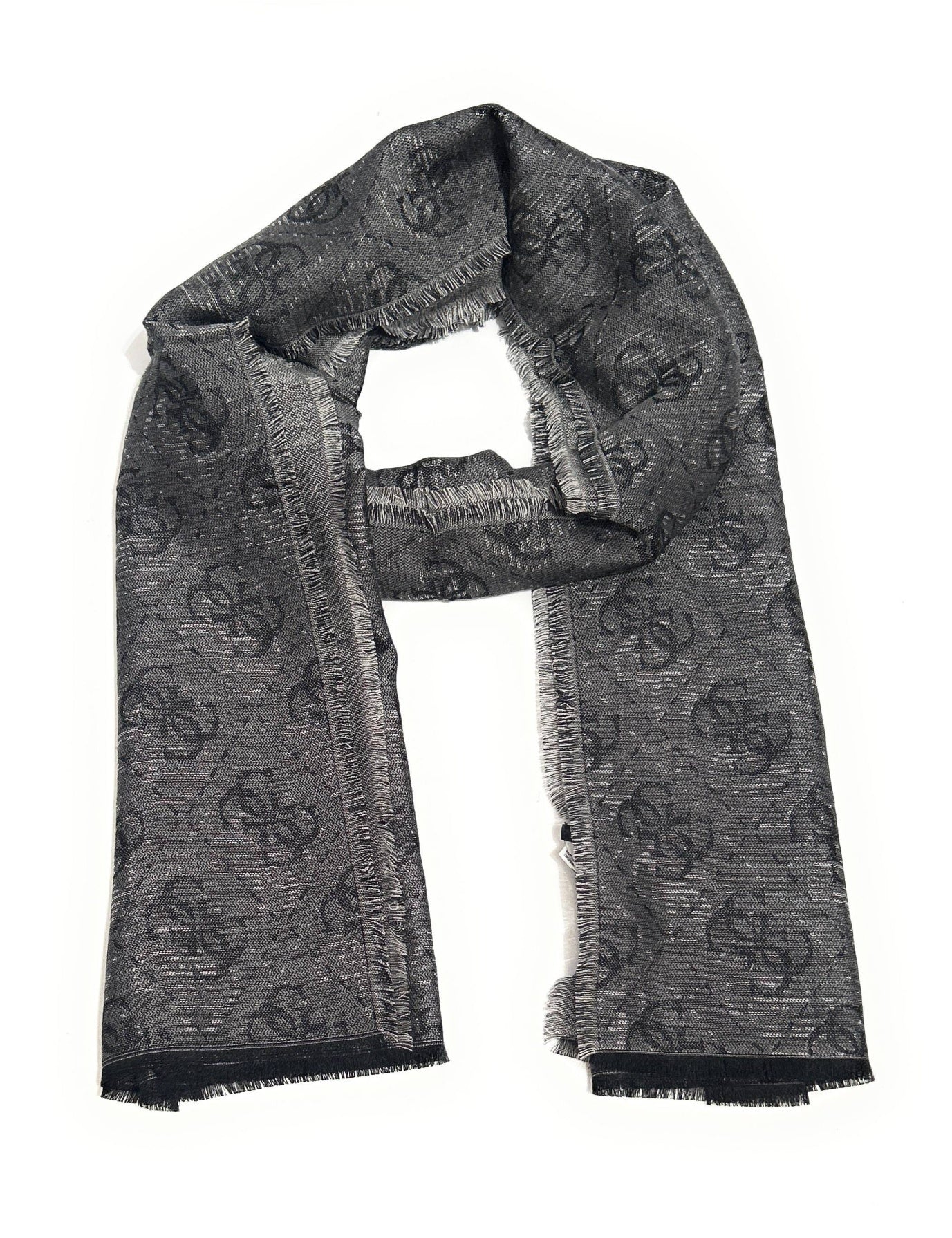 Foulard unisex Guess Boston jacquard nero multilogo C27GU08 AM9618MOD03