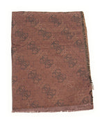 Foulard unisex Guess Boston jacquard marrone multilogo C27GU07 AM9618MOD03
