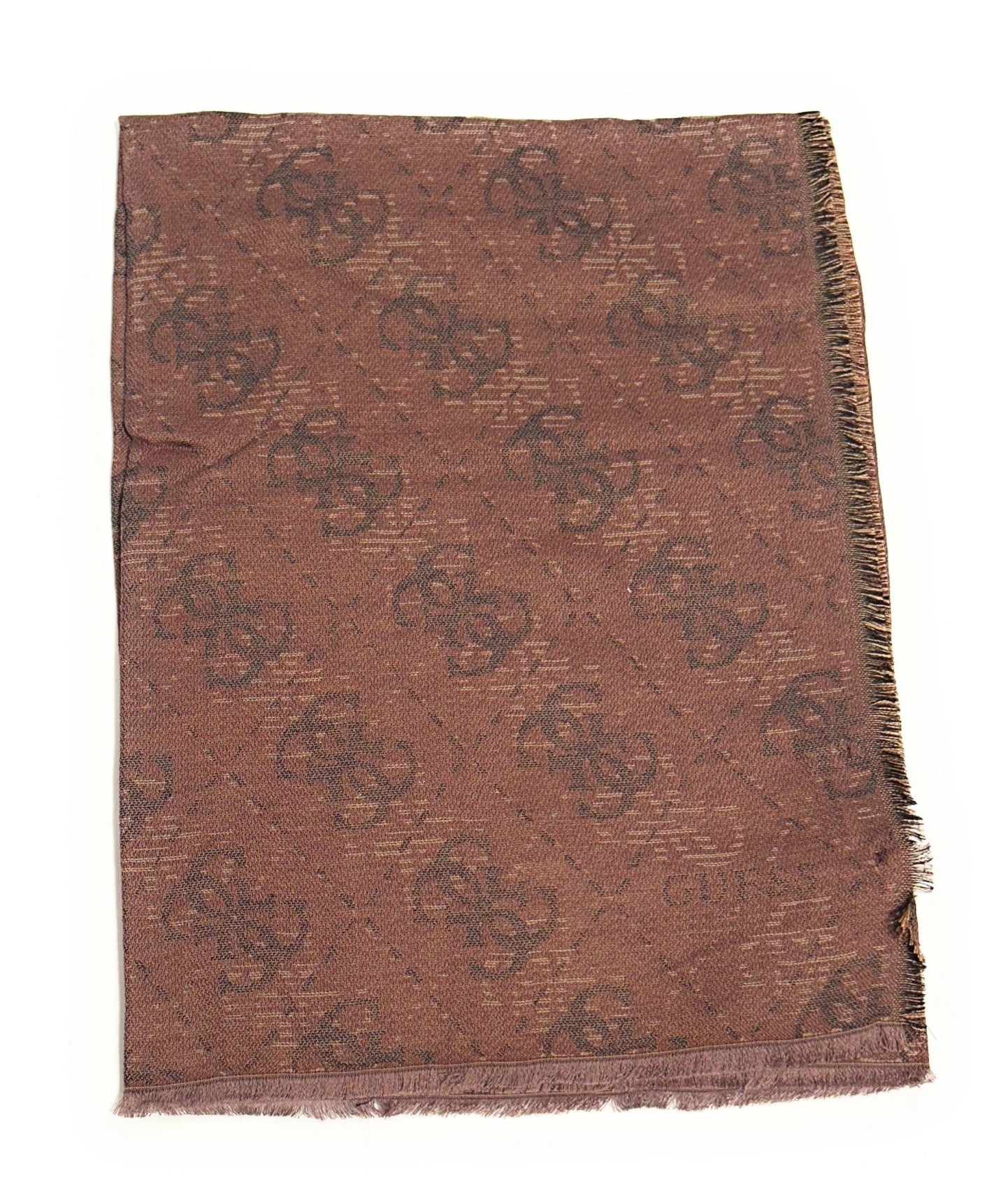 Foulard unisex Guess Boston jacquard marrone multilogo C27GU07 AM9618MOD03