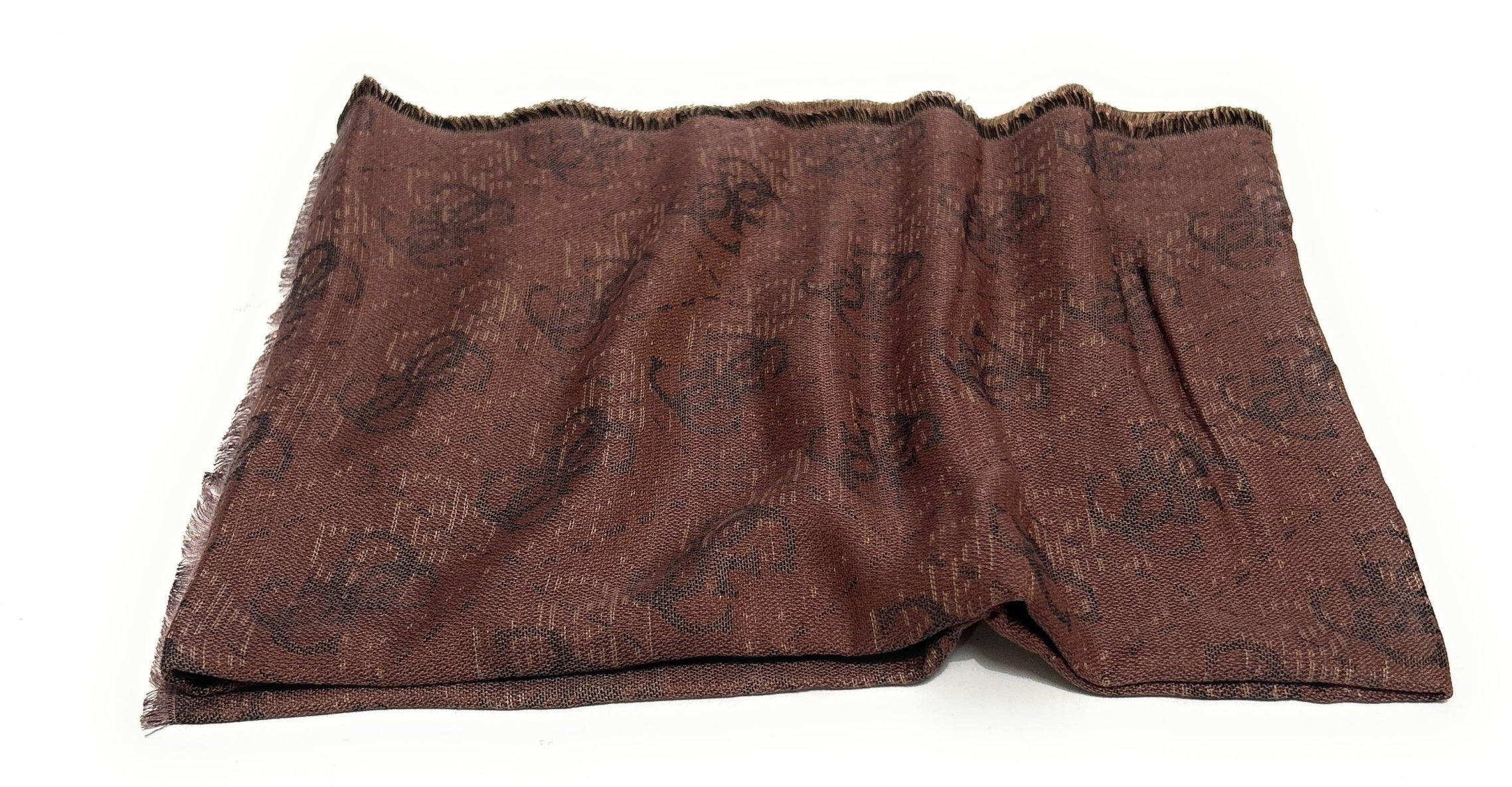 Foulard unisex Guess Boston jacquard marrone multilogo C27GU07 AM9618MOD03