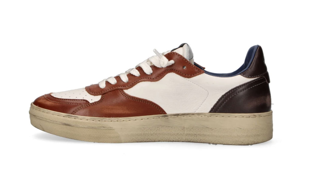 Scarpe uomo 4B12 sneakers white/ brown U27QB07 HYPER-U3016