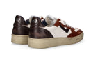 Scarpe uomo 4B12 sneakers white/ brown U27QB07 HYPER-U3016