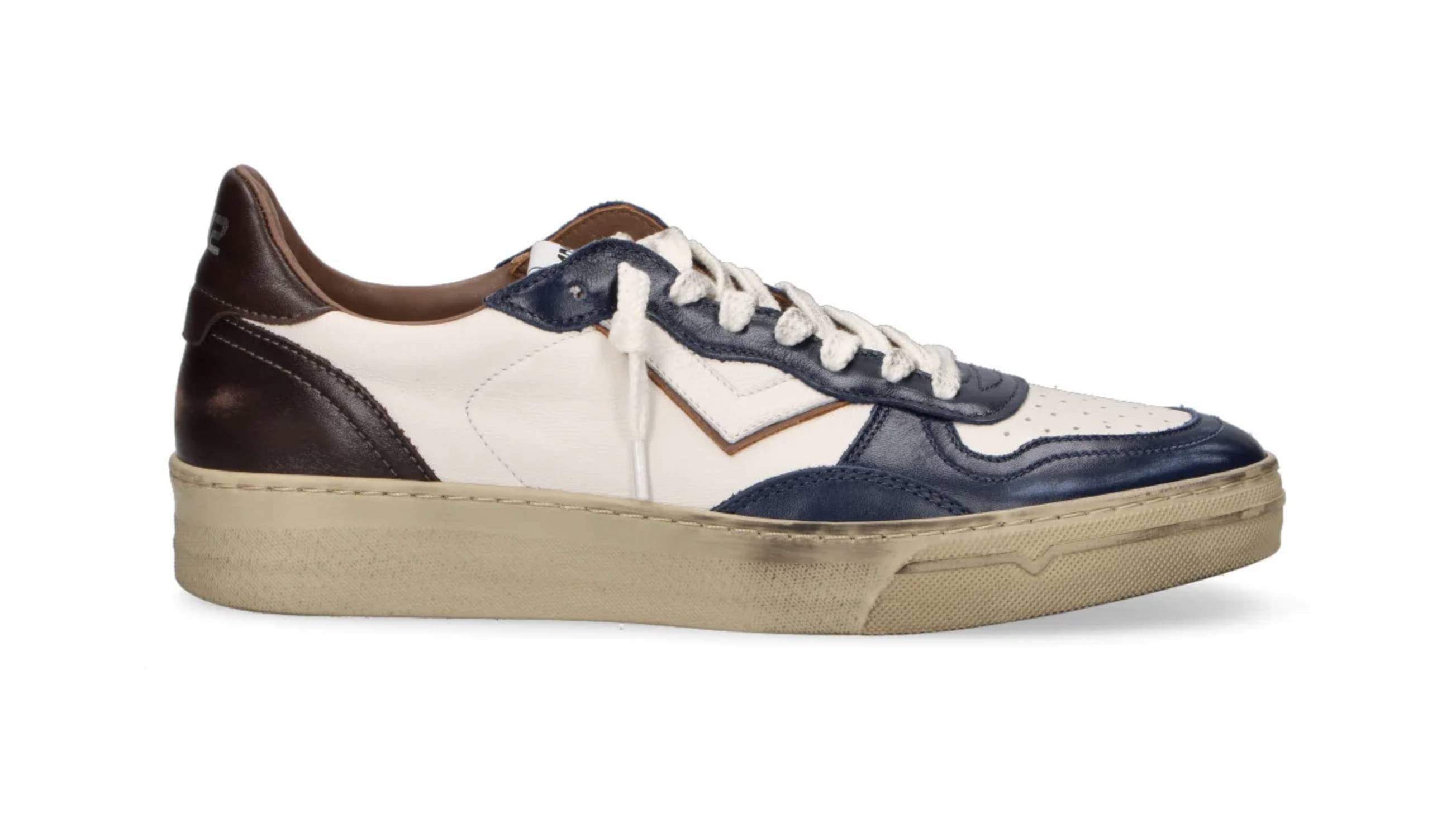 Scarpe uomo 4B12 sneaker blue/ brown U27QB08 HYPER-U3015