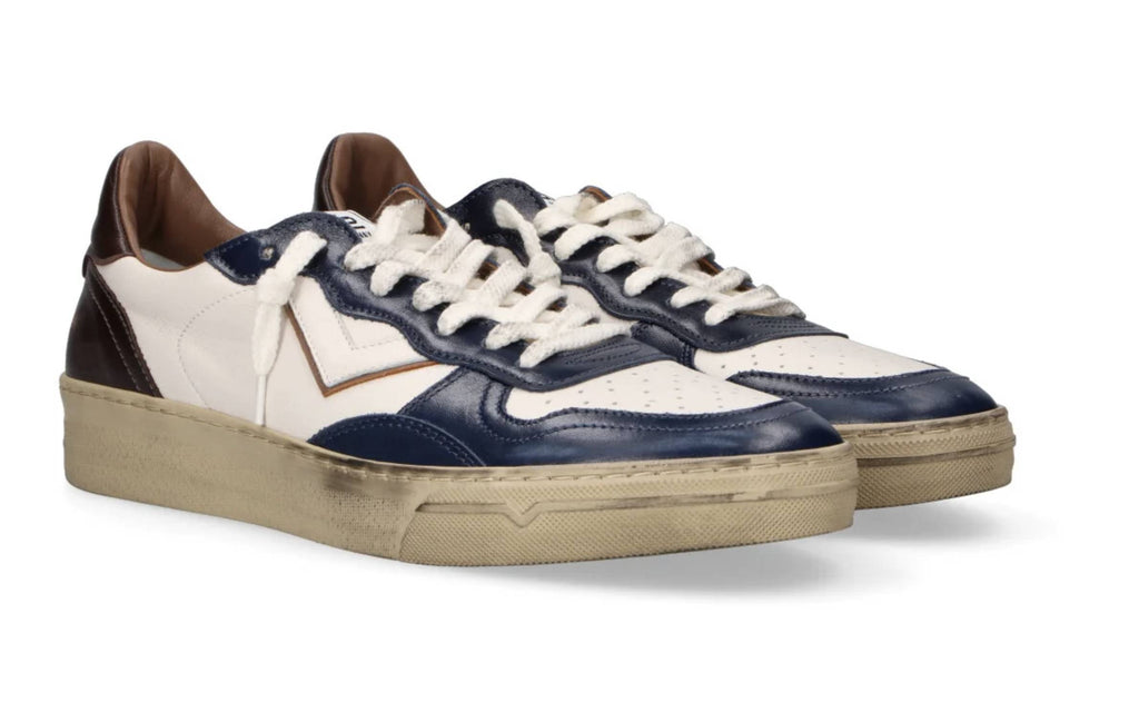 Scarpe uomo 4B12 sneaker blue/ brown U27QB08 HYPER-U3015