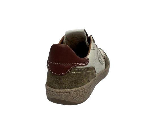 Scarpe uomo Blauer sneaker in pelle bianco/verde militare/rosso U27BU01 F6MURRAY22/CRK
