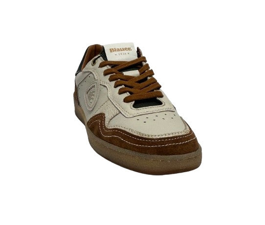 Scarpe uomo Blauer sneaker in pelle bianco/verde/marrone U27BU02 F6MURRAY22/CRK