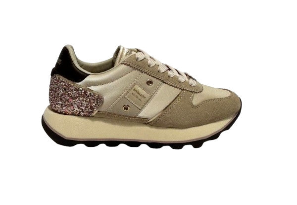 Scarpe donna Blauer sneaker pelle/tessuto/ecopelle cream/pink D27BU04 F6MILLS01/GLI